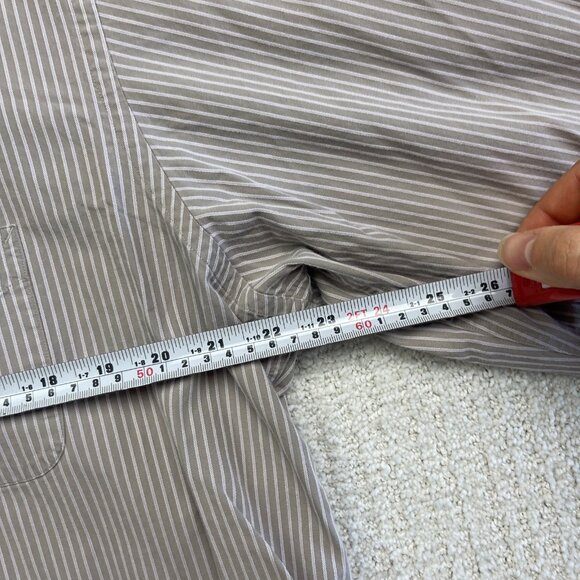 Tommy Hilfiger Stripped Shirt Men's Sz 17 Striped Crest Lion Down Casual Preppy - Picture 8 of 15